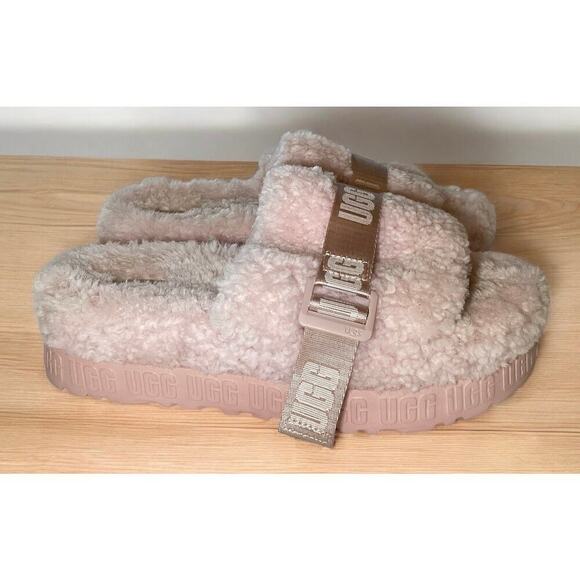 Ugg flufitta sheepskin lined chunky sole women’s pink sz 11 - Picture 2 of 6